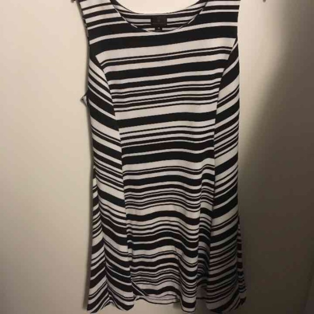 Black and White Striped Dress