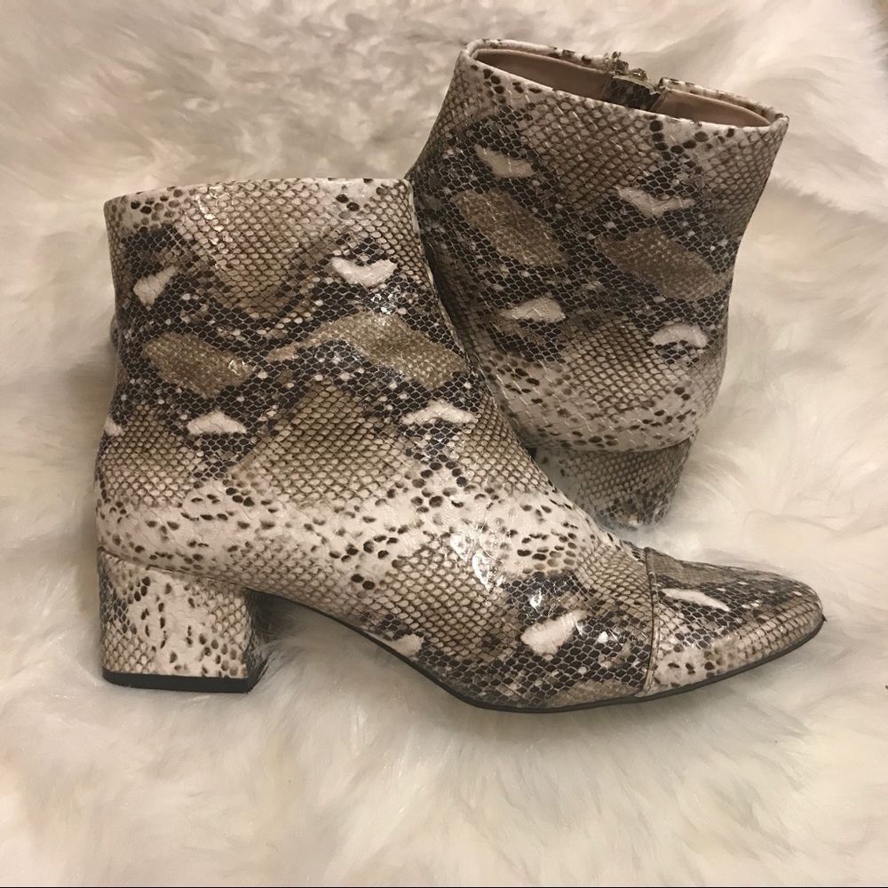 Zara snake skin booties