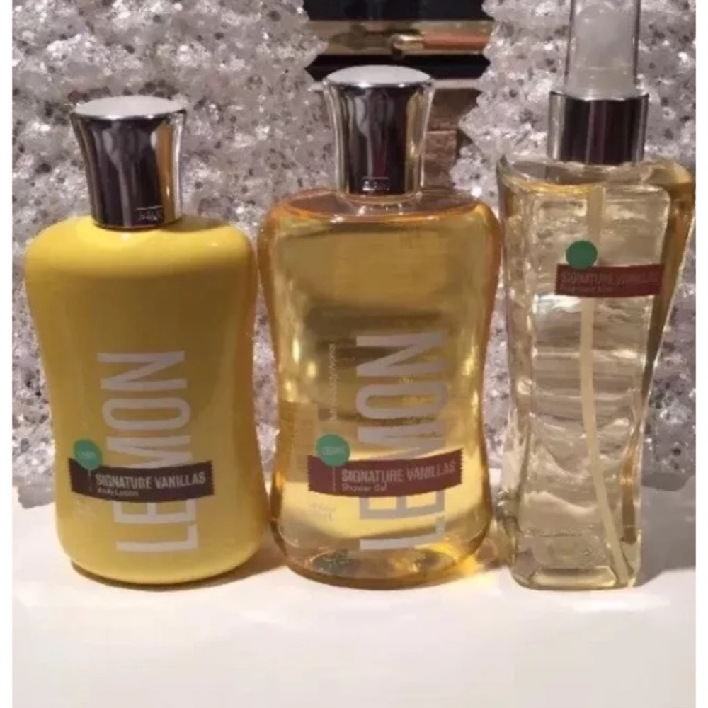 Bath and Body Works Lemon Vanilla 3 pc set