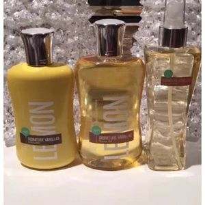 Bath and Body Works Lemon Vanilla 3 pc set