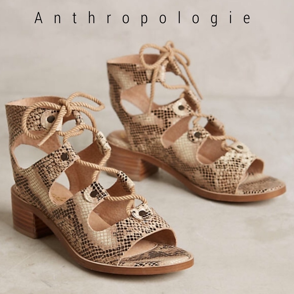 FINAL NEW Anthropologie Liendo lace up sandals
