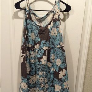 Grey, blue, and cream sundress
