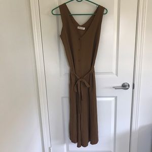 Caramel flare leg jumpsuit