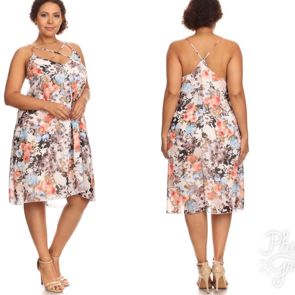 ‼️SALE‼️ Only☝️Left Curvy Diva Floral Cross Dress