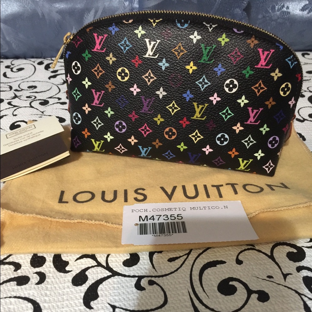Louis Vuitton Multicolor Cosmetic Pouch in Noir
