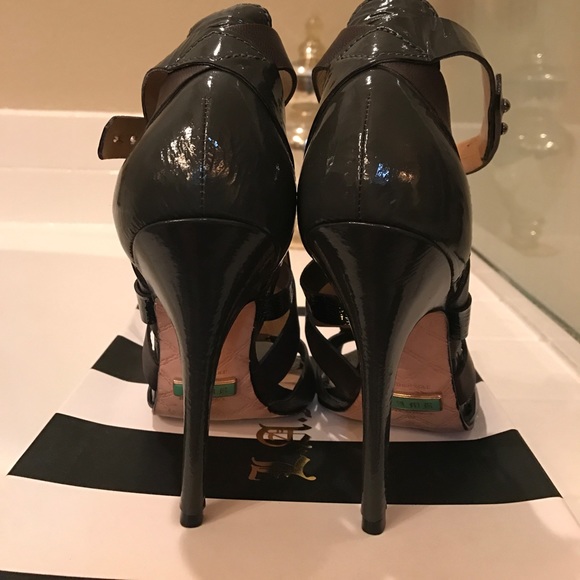 l.A.M.B hunter green and brown sandals - Picture 3 of 4