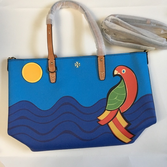 Tory Burch Handbags - Tory Burch Kerrington parrot small tote