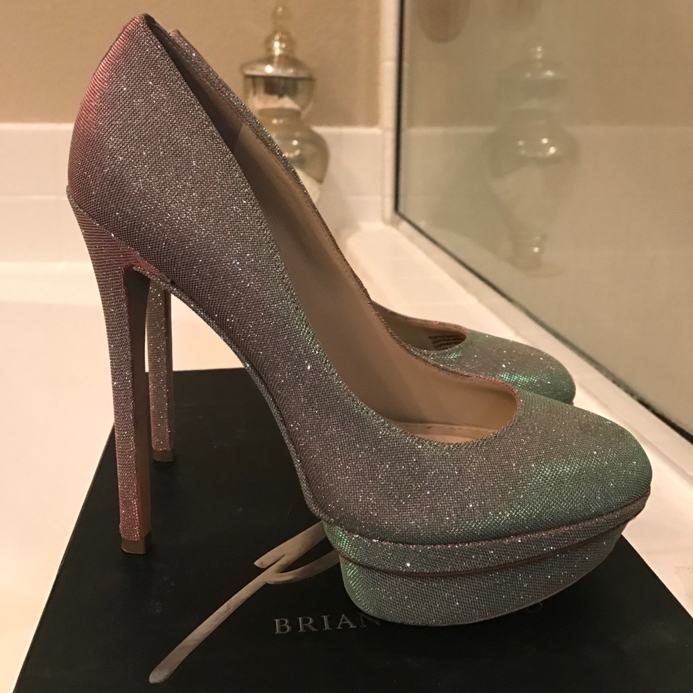 Brian Atwood multicolored sequins pump