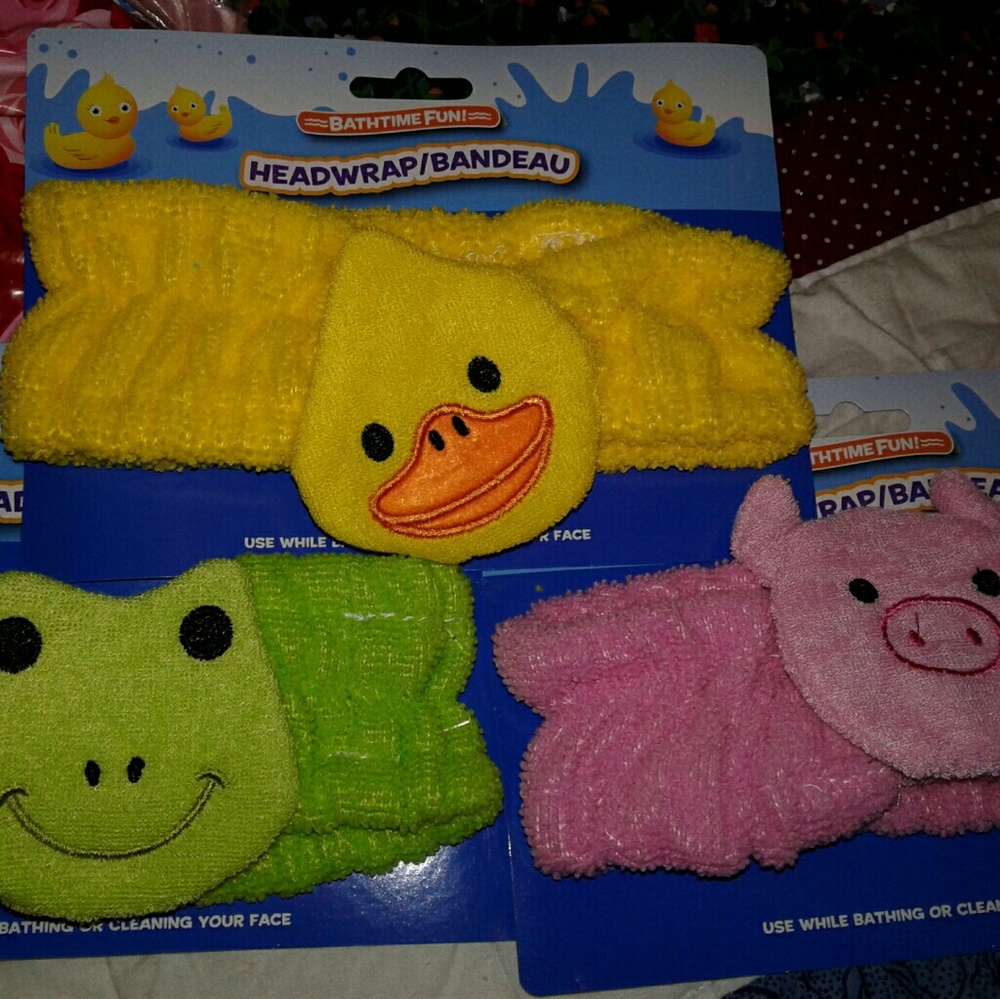 NWT Bath time head band's (3) Lot