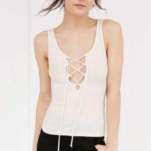 UO lace up tank