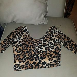Leopard crop top