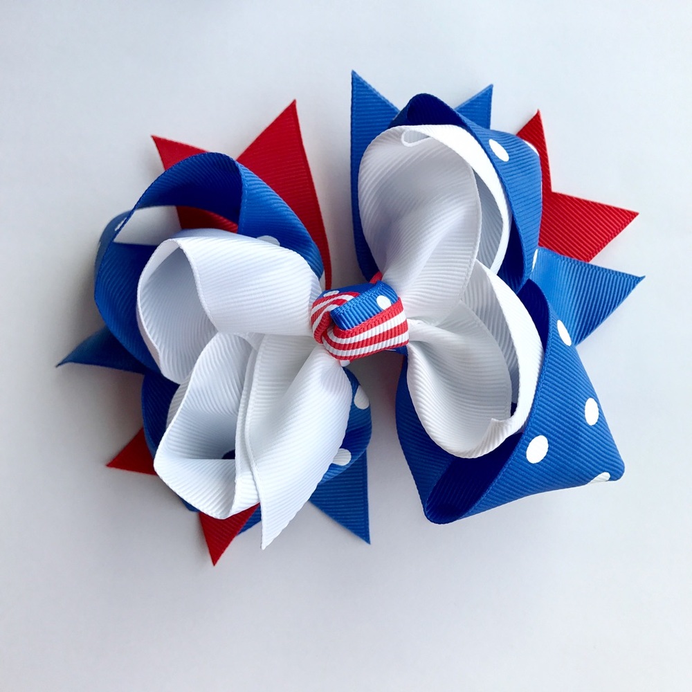 Red white and blue Bow.