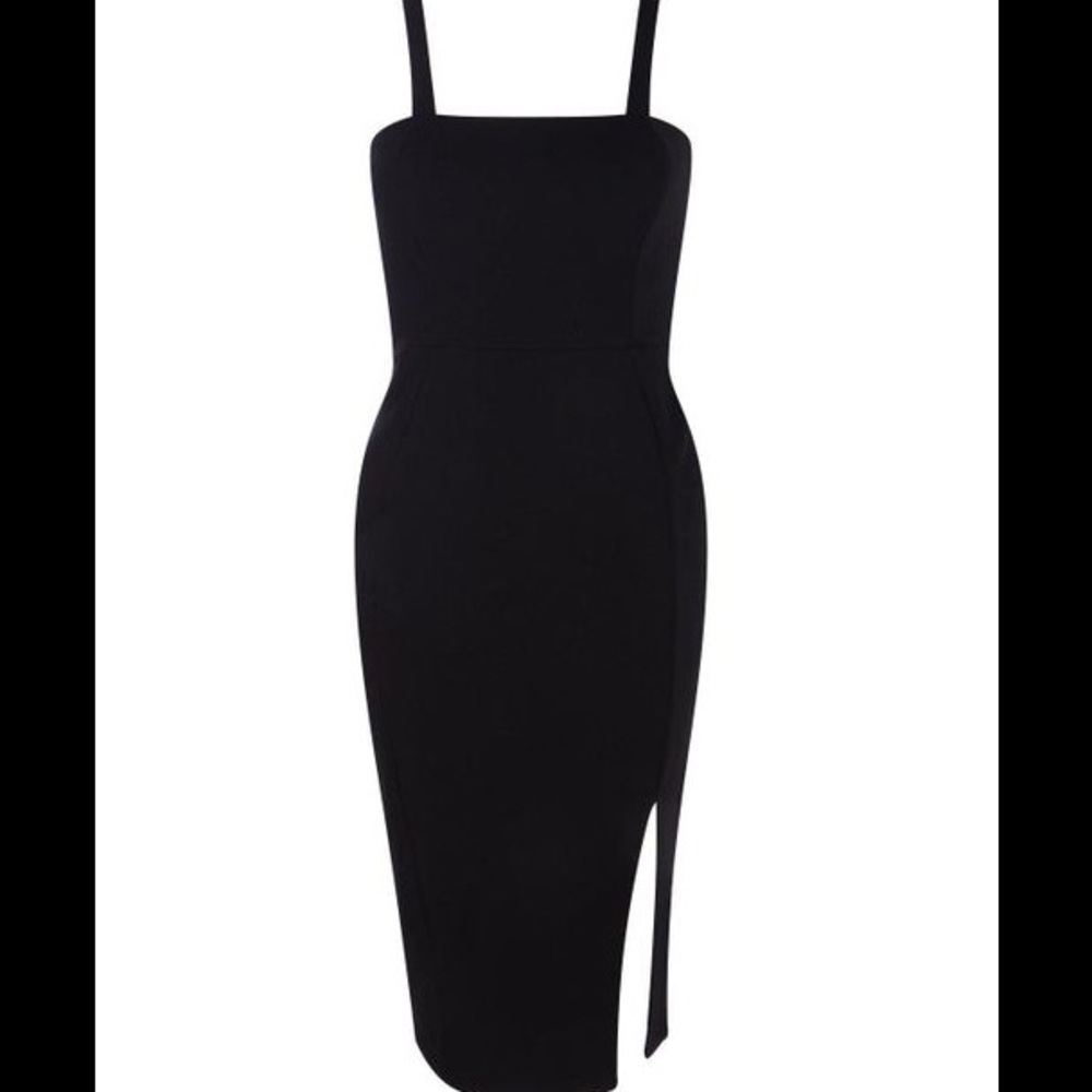 Little black dress with a side slit