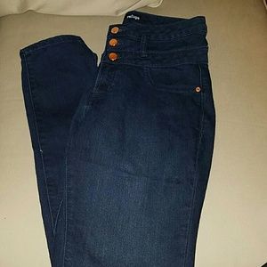 Dark blue highwaist super skinny jeans