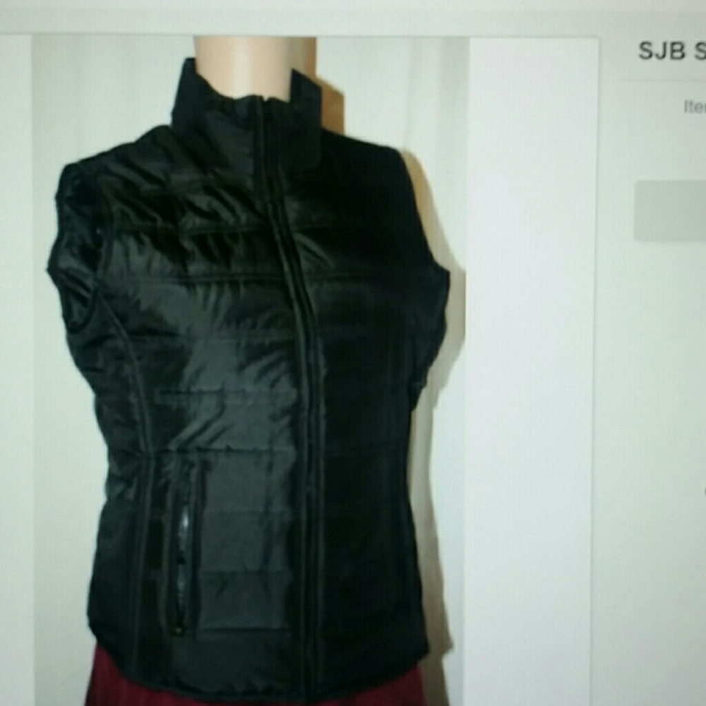 SJB sport ski vest black jacket body warmer S