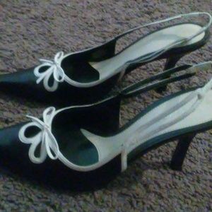 Nine West Slip-on Heels w/open backstrap