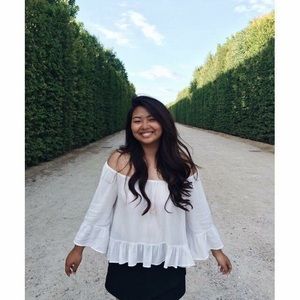 Zara Off The Shoulder Top WHITE