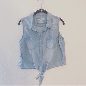 Denim button up