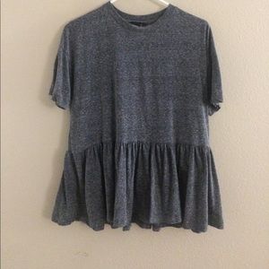 Heather gray peplum