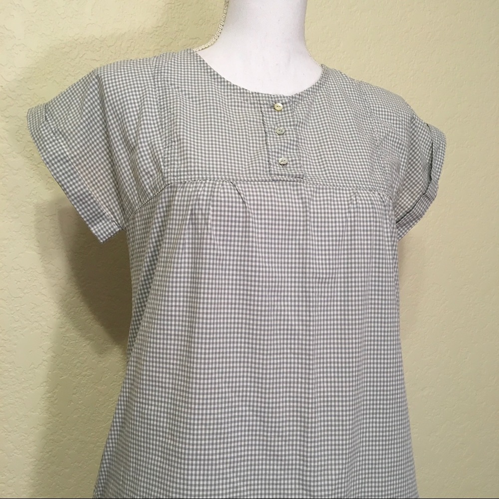 Adriano Goldschmied Light Gray Gingham Tunic - Picture 4 of 4
