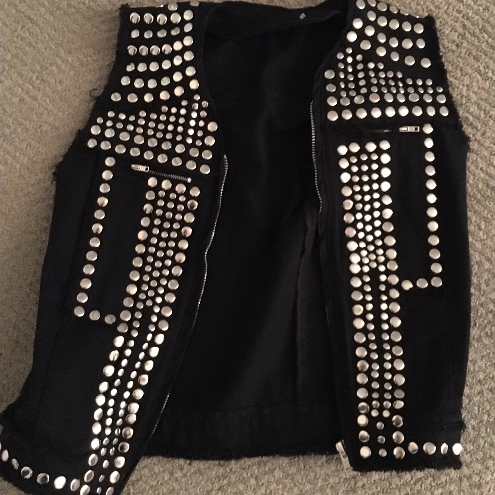 Studded black vest