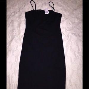 Black spaghetti strap dress