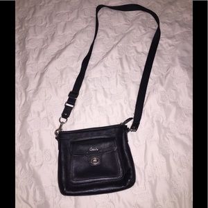 Small black COACH cross body purse