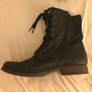 Black combat boots