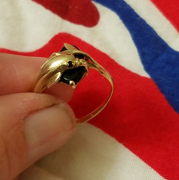 Jewelry - 10 K and Onyx Dolphin Ring