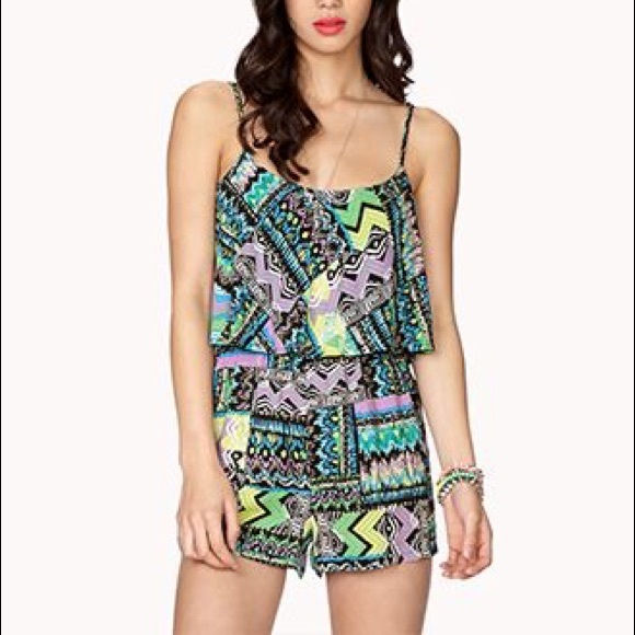 Tribal Print Romper - Picture 1 of 5