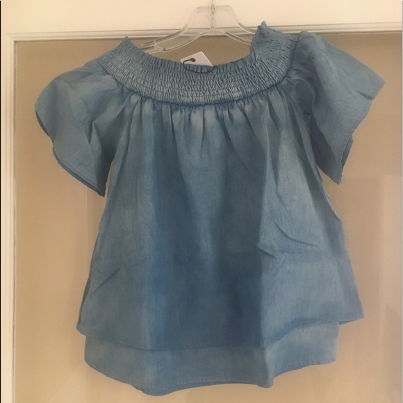 Denim off shoulder top - Picture 3 of 3