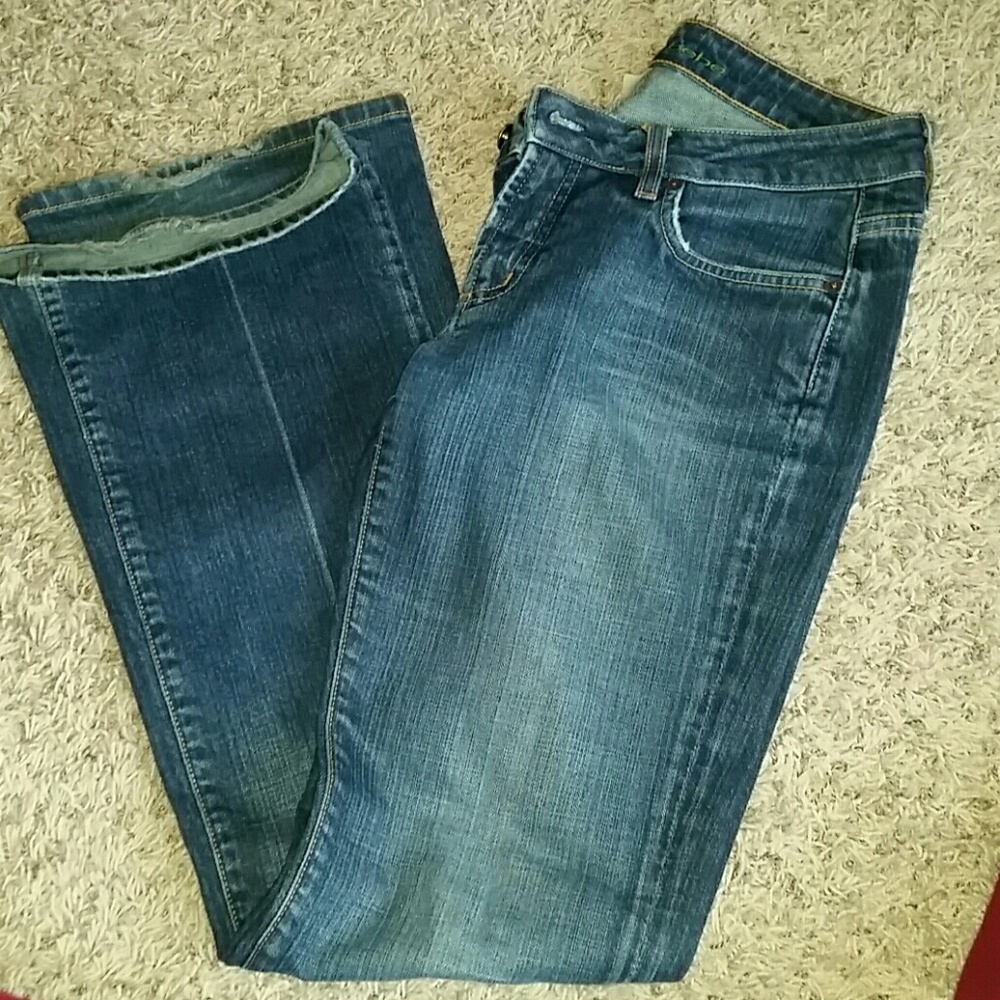 Bebe jeans, size 30, bronze rhinestones