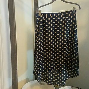 DONATED  Pim+Larkin hi-low skirt navy and tan