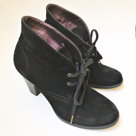 Clarks Shoes - Indigo by Clarks Black Suede Ankle Boots