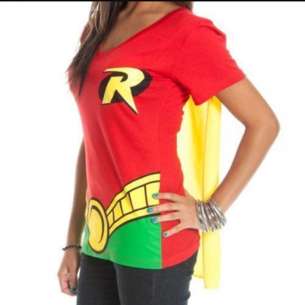 💥☄️SUPERHERO! Robin Cute Cape costume tee!