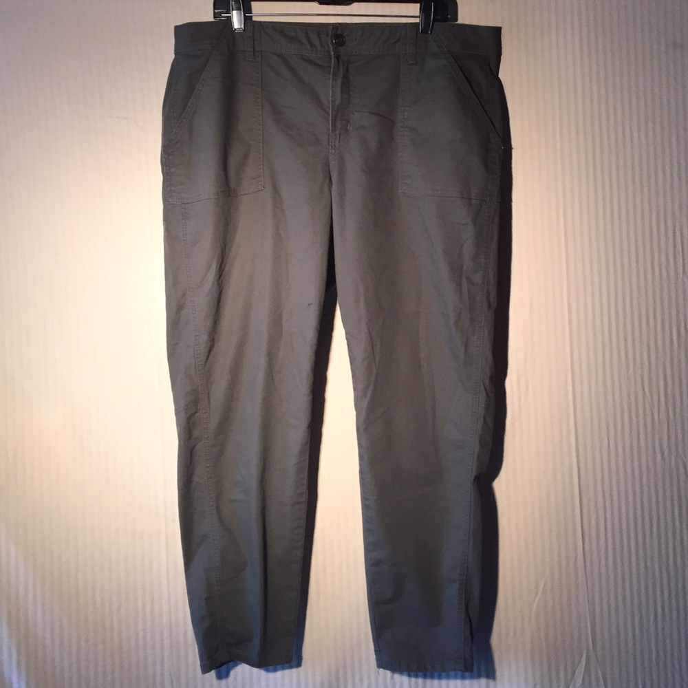 Army green skinny pants