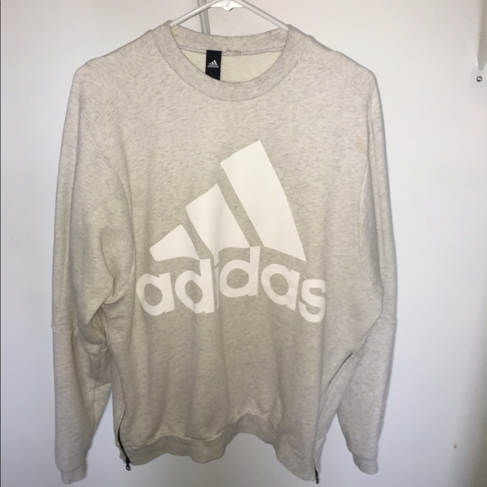 Adidas off white crew neck