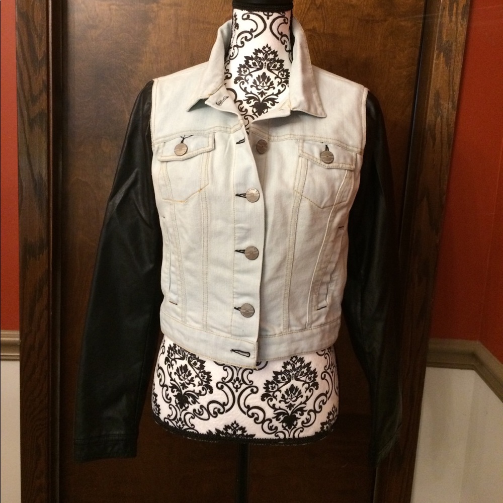 Jean and leather moto jacket