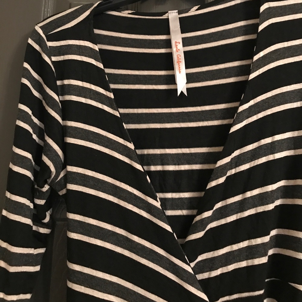 NWOT Boutique Striped Wrap Dress