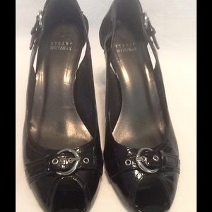 Stuart Weitzman  black patent leather heels used