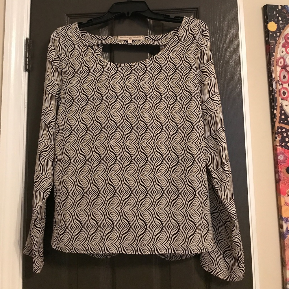 Drape Back Silk Top NWOT
