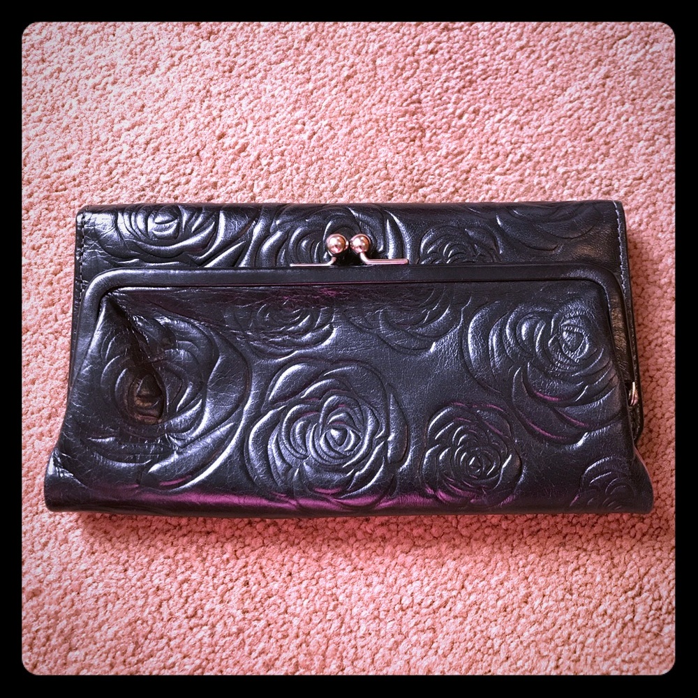 Authentic Brighton trip-fold wallet, Navy