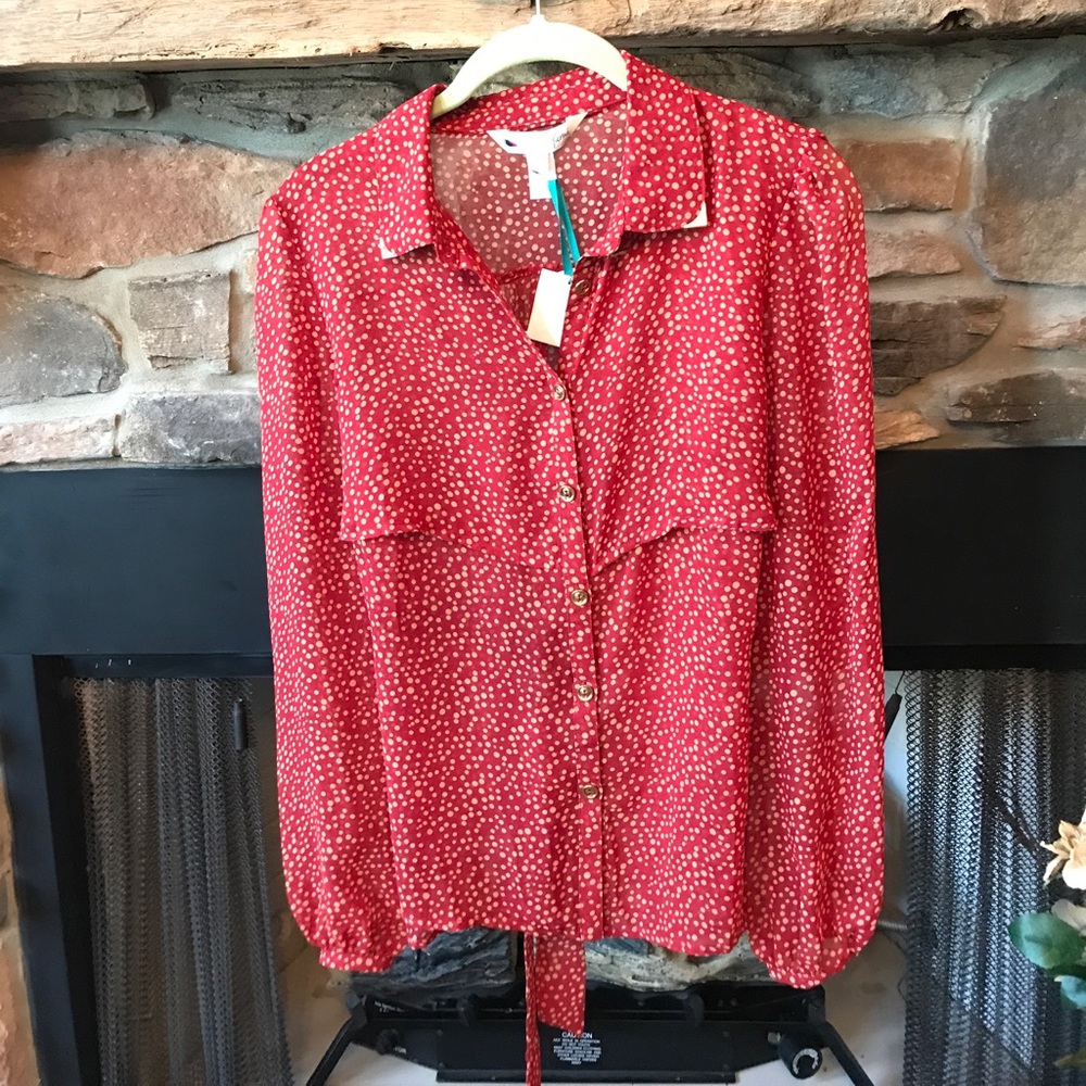 Yumi button up blouse NWT size 2/4