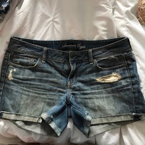 American Eagle light wash, distressed jeans