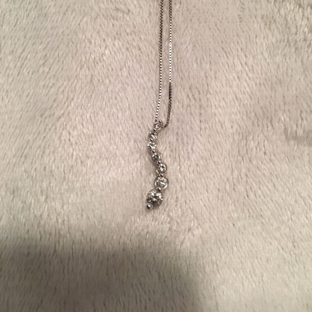 Diamond Forever Necklace on White Gold Chain