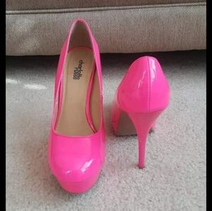 Charlotte Russe Hot Pink Heels. Size 8
