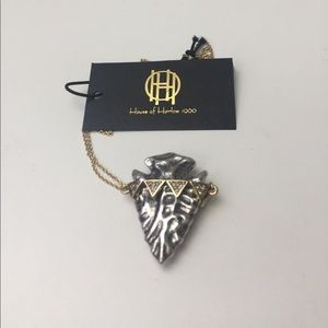 Arrowhead Necklace - gold and silver