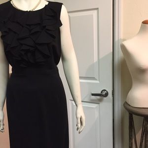 Black dress with ruffle accents size 14 by Spence