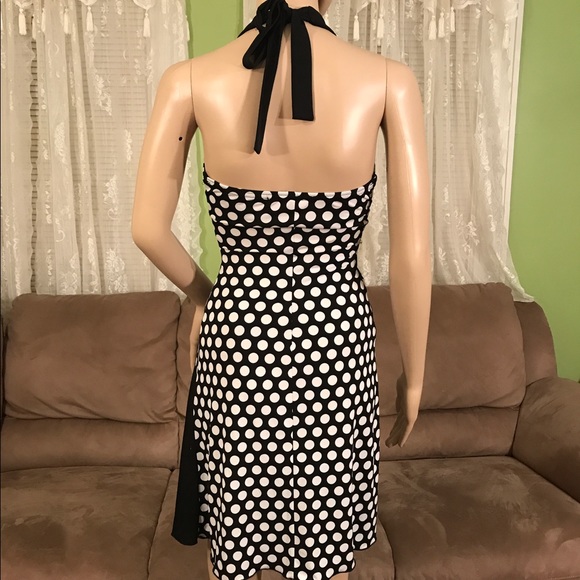 Polka dots black and white dress sz Small - Picture 2 of 6