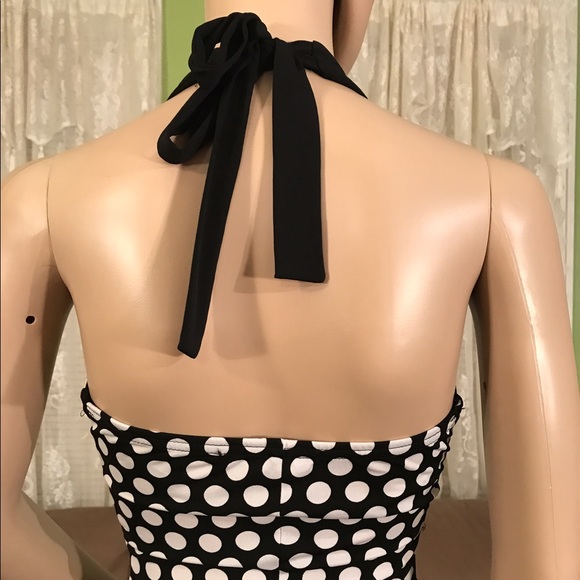 Polka dots black and white dress sz Small - Picture 5 of 6
